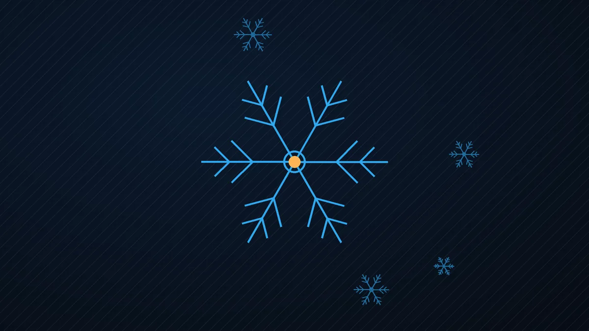 Illustrazione: fiocchi di neve geometrici