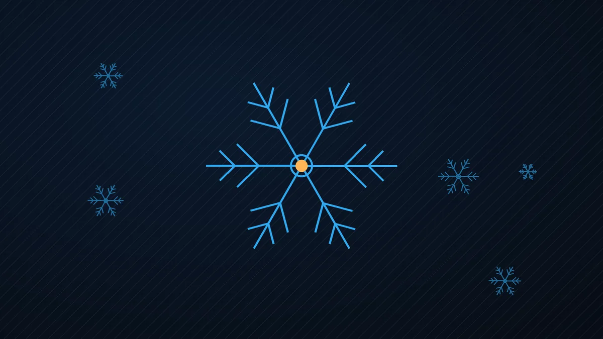 Illustrazione: fiocchi di neve geometrici