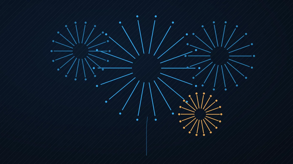 Illustrazione: fuochi d'artificio stilizzati
